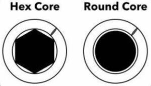 Hex core round core