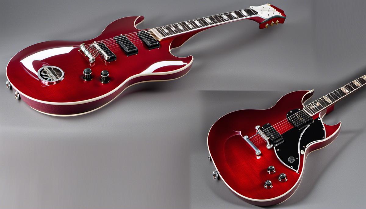 Epiphone SG Standard 60s Guitar body with a high-gloss cherry finish
